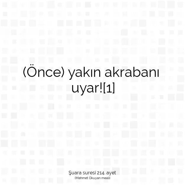 Ayetbul | Kuran Mealleri | Quran | Şuara suresi 214. ayet