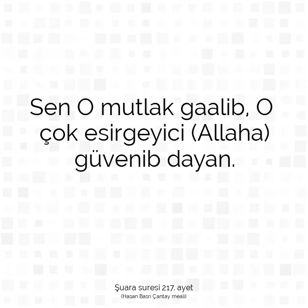 Ayetbul | Kuran Mealleri | Quran | Şuara suresi 217. ayet