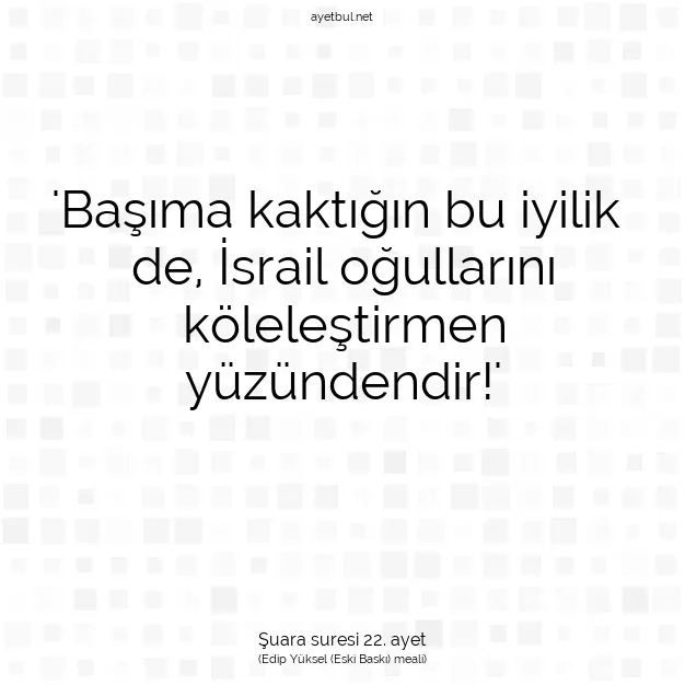 Ayetbul | Kuran Mealleri | Quran | Şuara suresi 22. ayet