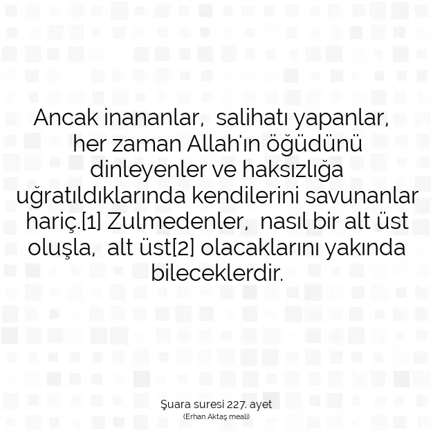 Ayetbul | Kuran Mealleri | Quran | Şuara suresi 227. ayet