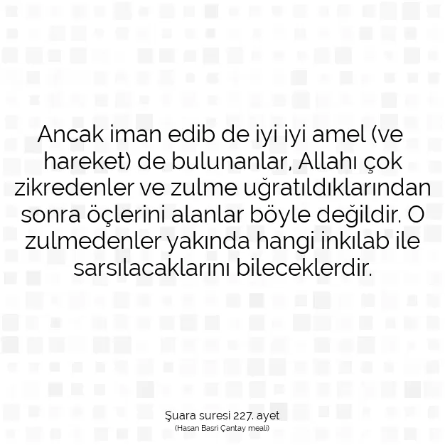 Ayetbul | Kuran Mealleri | Quran | Şuara suresi 227. ayet