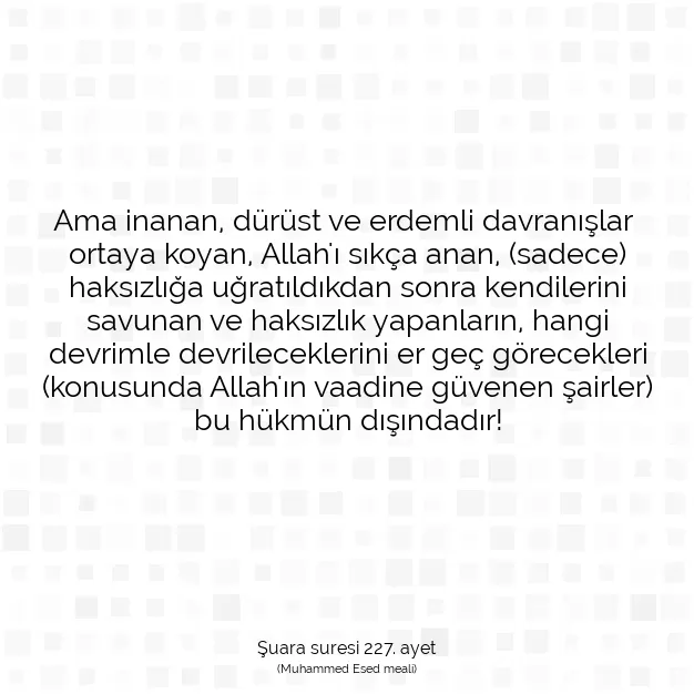 Ayetbul | Kuran Mealleri | Quran | Şuara suresi 227. ayet