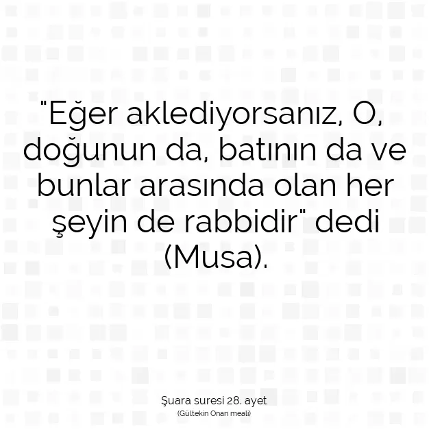 Ayetbul | Kuran Mealleri | Quran | Şuara suresi 28. ayet