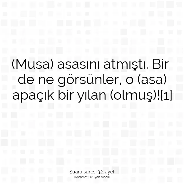 Ayetbul | Kuran Mealleri | Quran | Şuara suresi 32. ayet