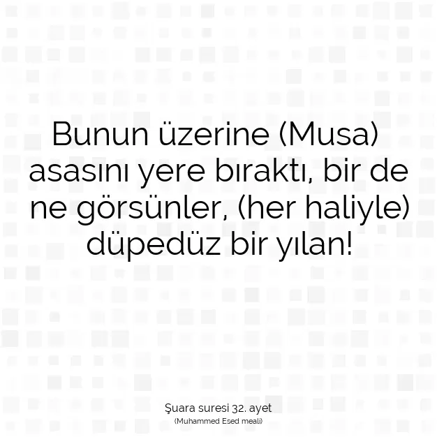 Ayetbul | Kuran Mealleri | Quran | Şuara suresi 32. ayet