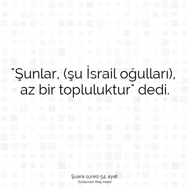 Ayetbul | Kuran Mealleri | Quran | Şuara suresi 54. ayet