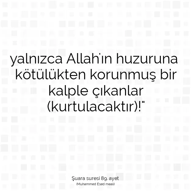 Ayetbul | Kuran Mealleri | Quran | Şuara suresi 89. ayet