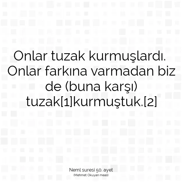 Ayetbul | Kuran Mealleri | Quran | Neml suresi 50. ayet