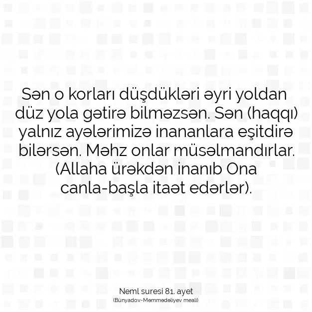 Ayetbul | Kuran Mealleri | Quran | Neml suresi 81. ayet