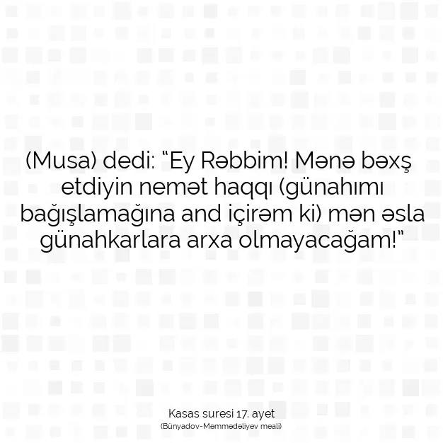 Ayetbul | Kuran Mealleri | Quran | Kasas suresi 17. ayet