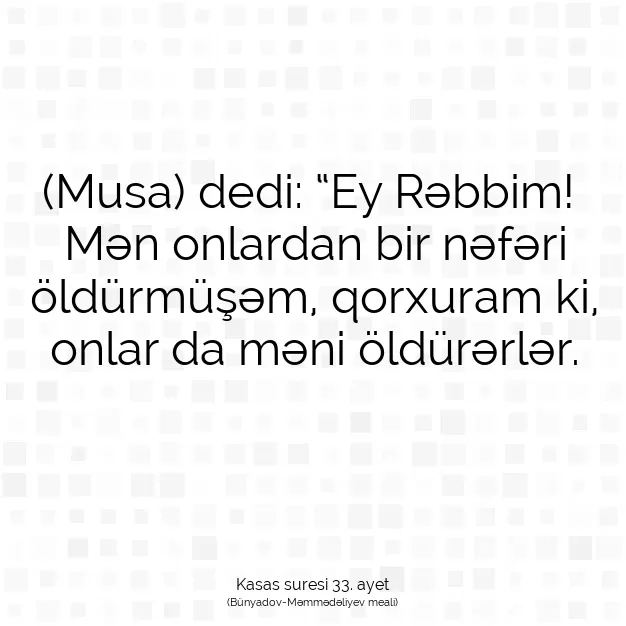 Ayetbul | Kuran Mealleri | Quran | Kasas suresi 33. ayet