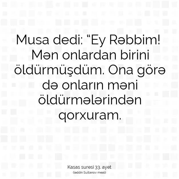 Ayetbul | Kuran Mealleri | Quran | Kasas suresi 33. ayet