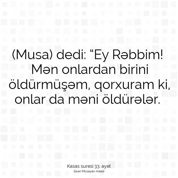 Ayetbul | Kuran Mealleri | Quran | Kasas suresi 33. ayet