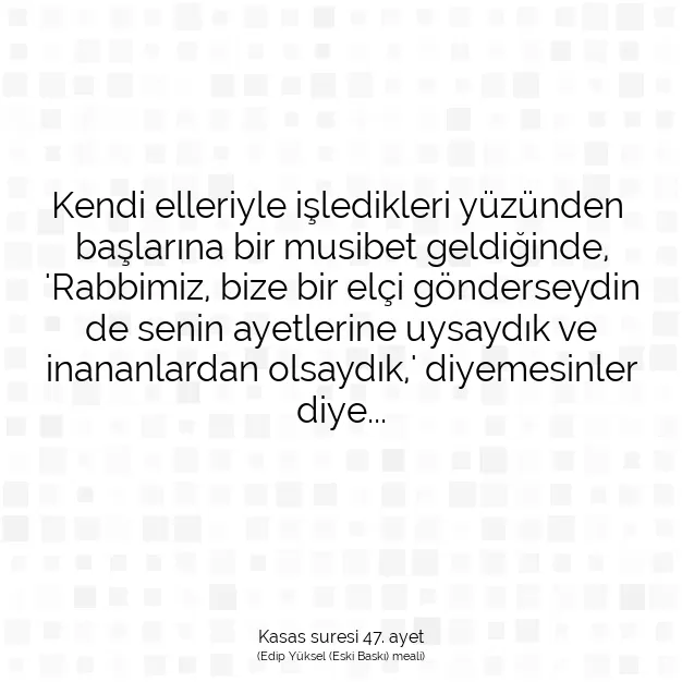 Ayetbul | Kuran Mealleri | Quran | Kasas suresi 47. ayet