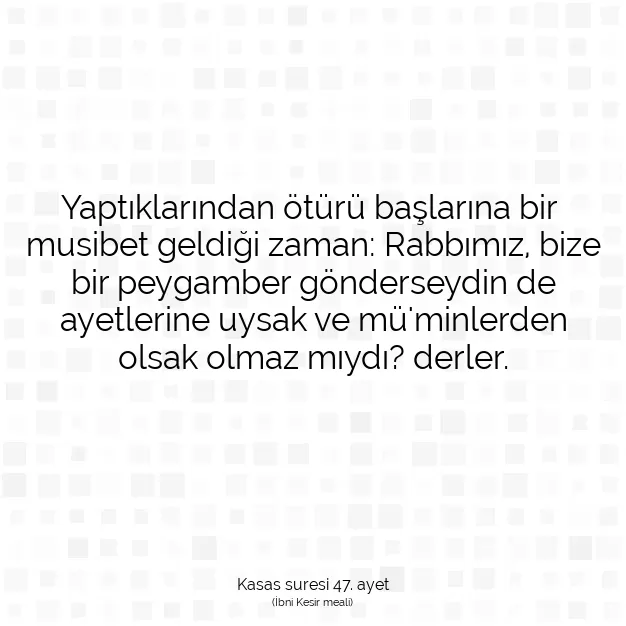 Ayetbul | Kuran Mealleri | Quran | Kasas suresi 47. ayet