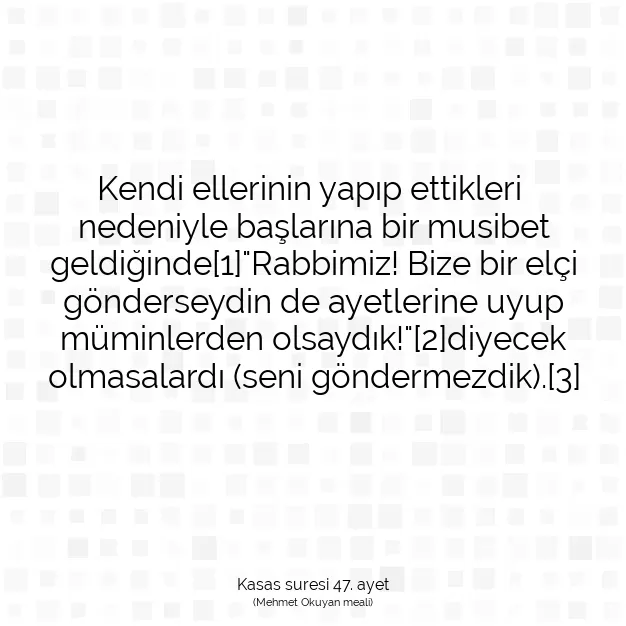 Ayetbul | Kuran Mealleri | Quran | Kasas suresi 47. ayet