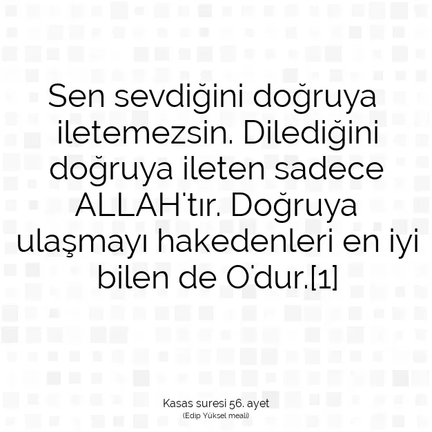 Ayetbul | Kuran Mealleri | Quran | Kasas suresi 56. ayet