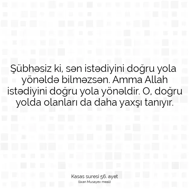 Ayetbul | Kuran Mealleri | Quran | Kasas suresi 56. ayet