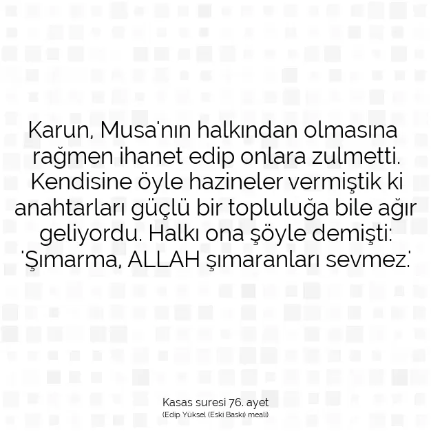 Ayetbul | Kuran Mealleri | Quran | Kasas suresi 76. ayet