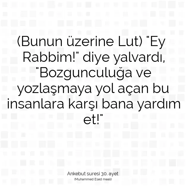 Ayetbul | Kuran Mealleri | Quran | Ankebut suresi 30. ayet