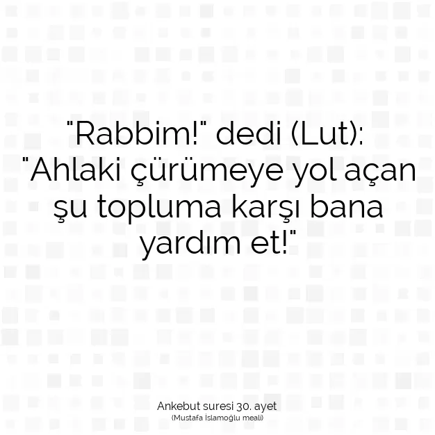 Ayetbul | Kuran Mealleri | Quran | Ankebut suresi 30. ayet