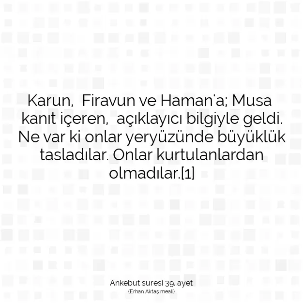 Ayetbul | Kuran Mealleri | Quran | Ankebut suresi 39. ayet