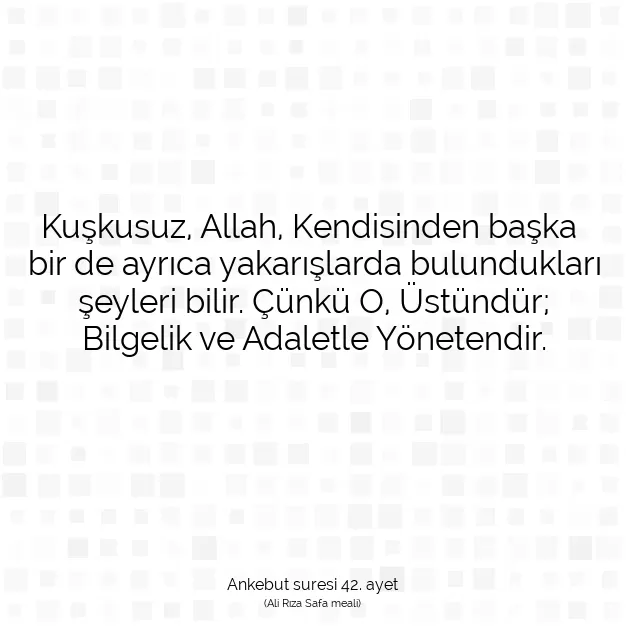 Ayetbul | Kuran Mealleri | Quran | Ankebut suresi 42. ayet