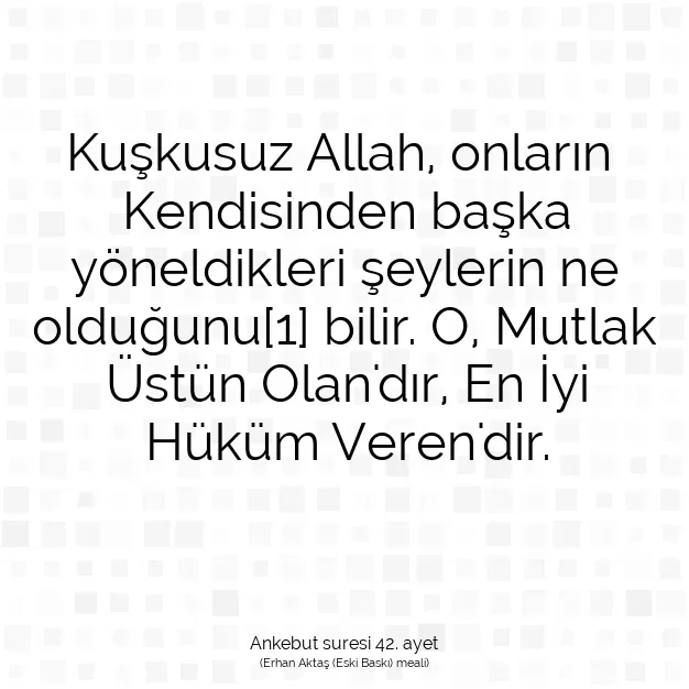 Ayetbul | Kuran Mealleri | Quran | Ankebut suresi 42. ayet