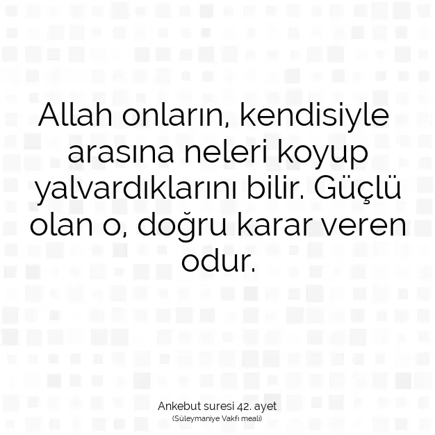 Ayetbul | Kuran Mealleri | Quran | Ankebut suresi 42. ayet