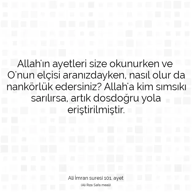 Ayetbul | Kuran Mealleri | Quran | Ali İmran suresi 101. ayet