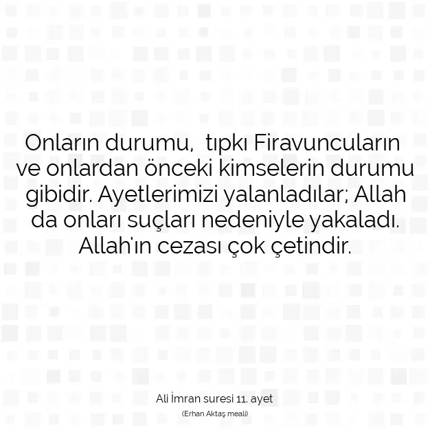 Ayetbul | Kuran Mealleri | Quran | Ali İmran suresi 11. ayet