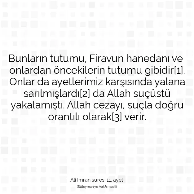 Ayetbul | Kuran Mealleri | Quran | Ali İmran suresi 11. ayet