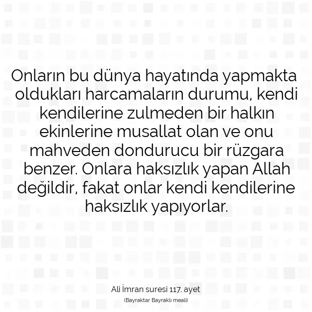 Ayetbul | Kuran Mealleri | Quran | Ali İmran suresi 117. ayet