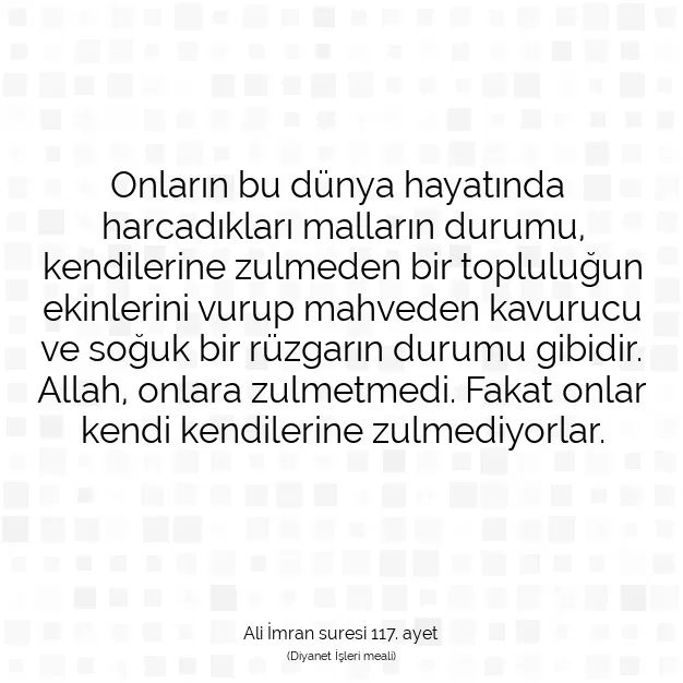 Ayetbul | Kuran Mealleri | Quran | Ali İmran suresi 117. ayet