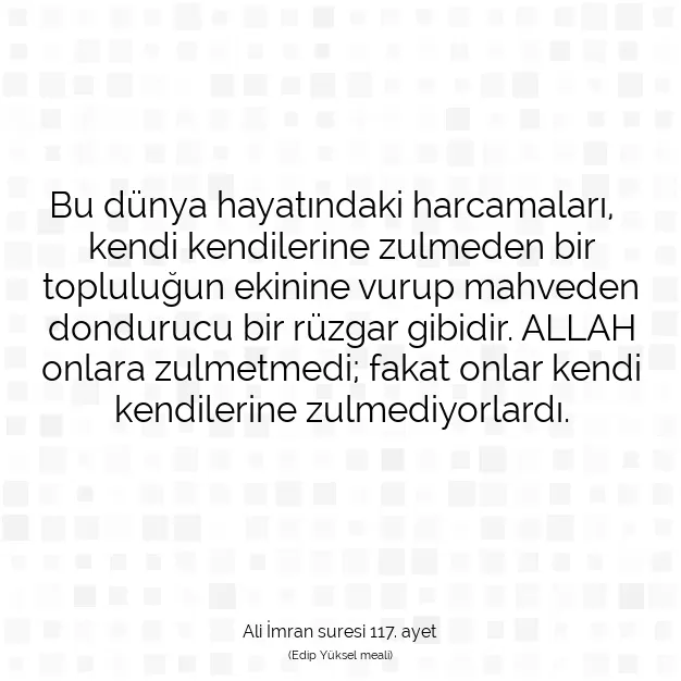 Ayetbul | Kuran Mealleri | Quran | Ali İmran suresi 117. ayet