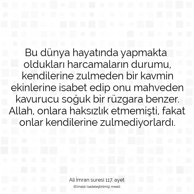 Ayetbul | Kuran Mealleri | Quran | Ali İmran suresi 117. ayet