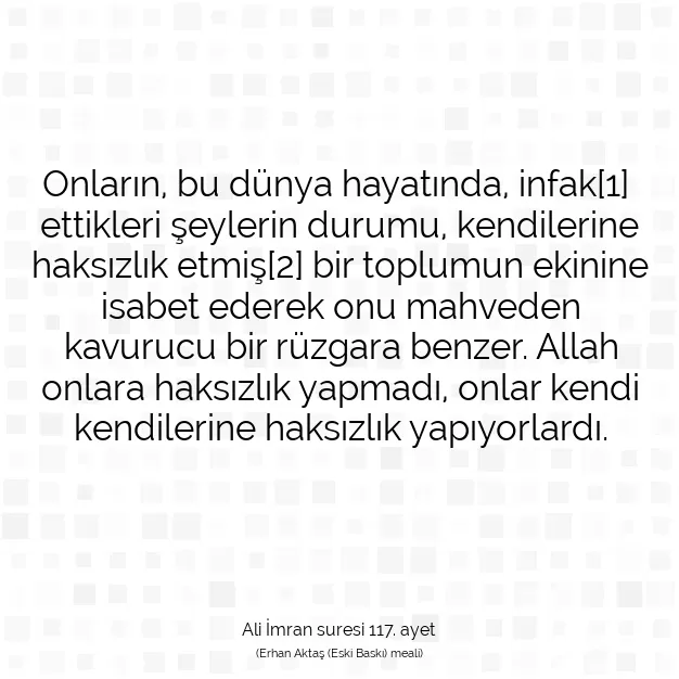 Ayetbul | Kuran Mealleri | Quran | Ali İmran suresi 117. ayet