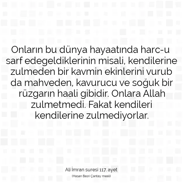 Ayetbul | Kuran Mealleri | Quran | Ali İmran suresi 117. ayet