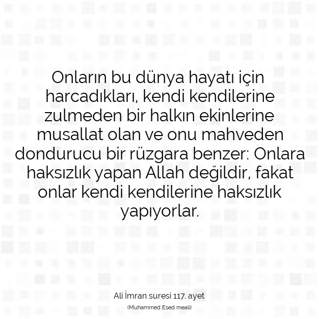 Ayetbul | Kuran Mealleri | Quran | Ali İmran suresi 117. ayet