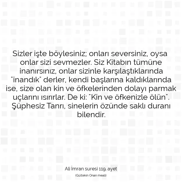 Ayetbul | Kuran Mealleri | Quran | Ali İmran suresi 119. ayet