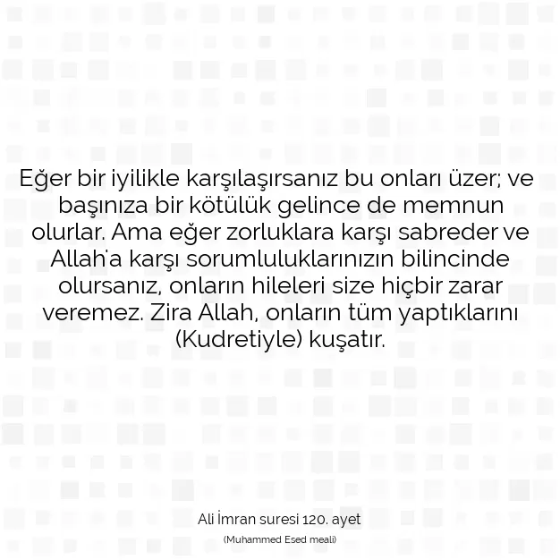 Ayetbul | Kuran Mealleri | Quran | Ali İmran suresi 120. ayet