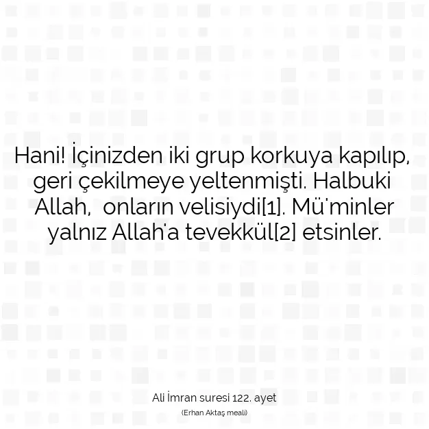 Ayetbul | Kuran Mealleri | Quran | Ali İmran suresi 122. ayet