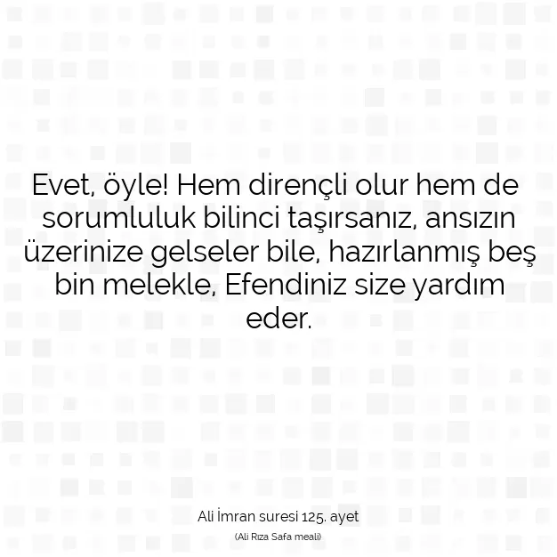 Ayetbul | Kuran Mealleri | Quran | Ali İmran suresi 125. ayet