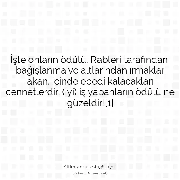 Ayetbul | Kuran Mealleri | Quran | Ali İmran suresi 136. ayet