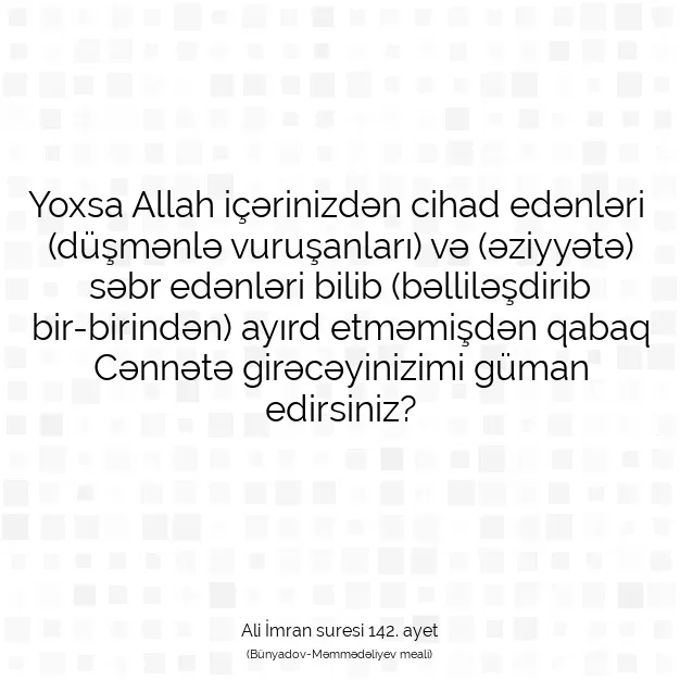 Ayetbul | Kuran Mealleri | Quran | Ali İmran suresi 142. ayet