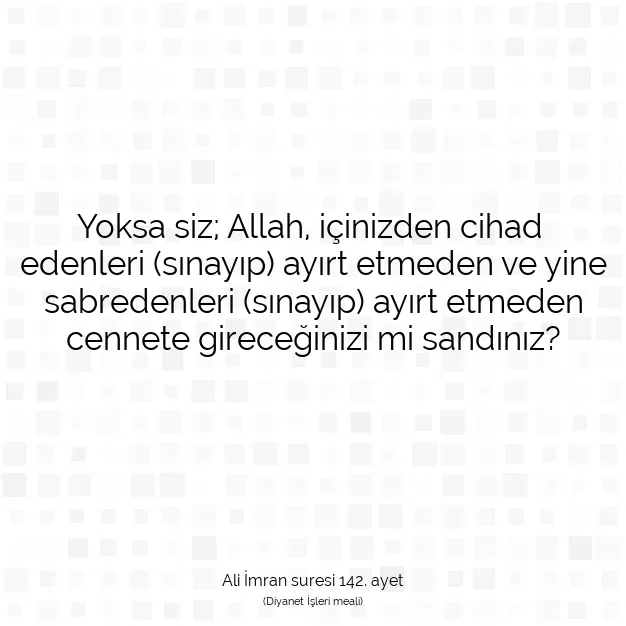 Ayetbul | Kuran Mealleri | Quran | Ali İmran suresi 142. ayet