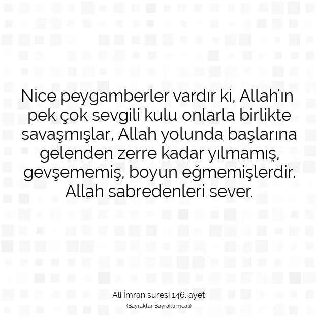 Ayetbul | Kuran Mealleri | Quran | Ali İmran suresi 146. ayet