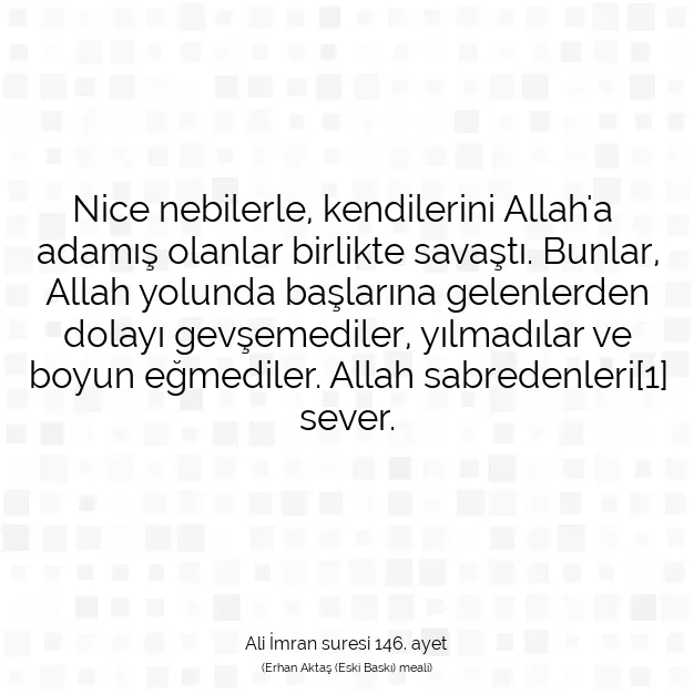 Ayetbul | Kuran Mealleri | Quran | Ali İmran suresi 146. ayet