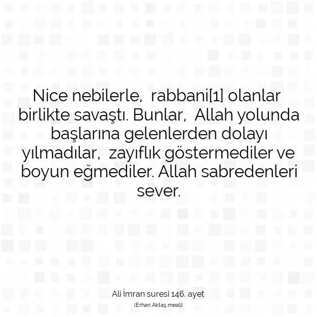 Ayetbul | Kuran Mealleri | Quran | Ali İmran suresi 146. ayet