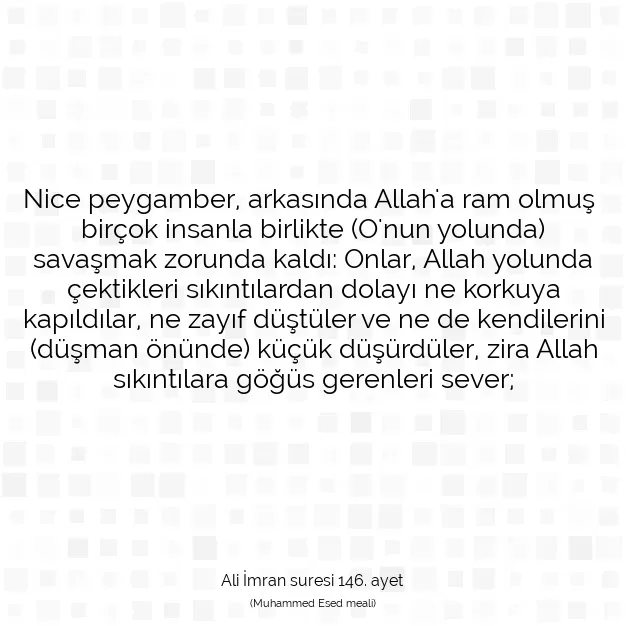 Ayetbul | Kuran Mealleri | Quran | Ali İmran suresi 146. ayet